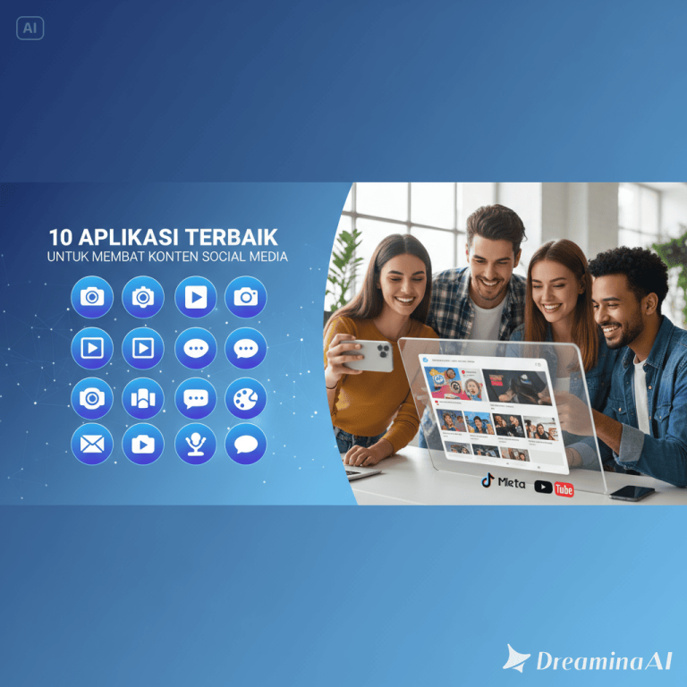 Kolase aplikasi populer untuk membuat konten social media seperti Canva, CapCut, dan Hootsuite.