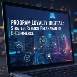 Dashboard program loyalty digital di e-commerce dengan poin pelanggan dan hadiah eksklusif.