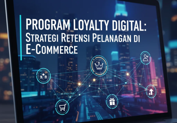Dashboard program loyalty digital di e-commerce dengan poin pelanggan dan hadiah eksklusif.