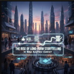 Ilustrasi konten long-form storytelling di era digital