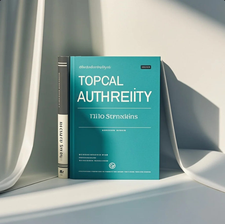 Ilustrasi peta topik (topic cluster) dengan satu halaman pilar di tengah dan banyak konten turunan saling terhubung